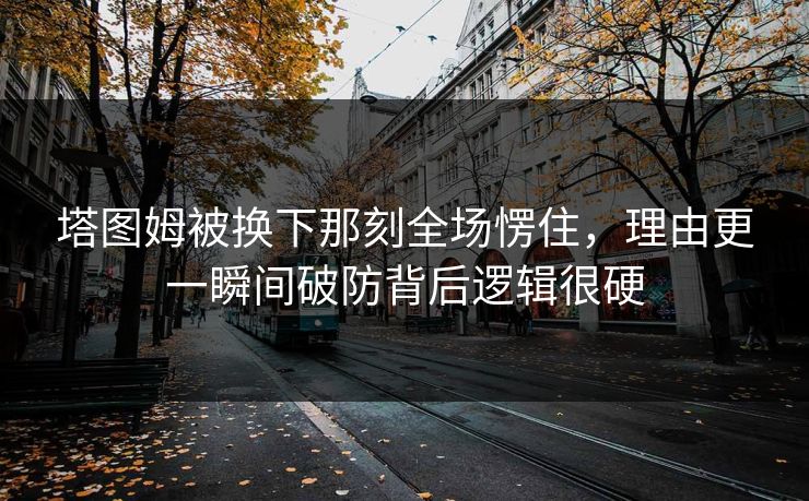 塔图姆被换下那刻全场愣住，理由更一瞬间破防背后逻辑很硬